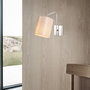 Opviq Aplique de Pared 6001 Metálico y Tela Níquel y Crema